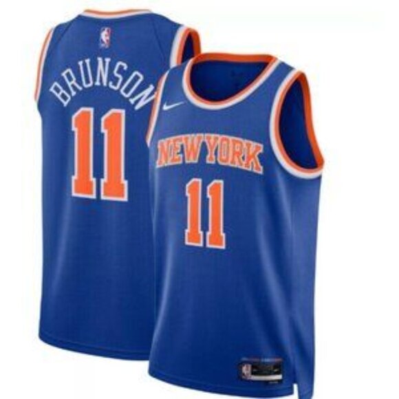 Youths Kids Mens 11 Jalen Brunson Blue Stitched Jersey